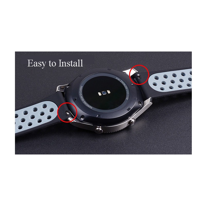 TBI Samsung Galaxy Smart Watch Active 20mm Strap Silicon Dot Gear Tali Jam