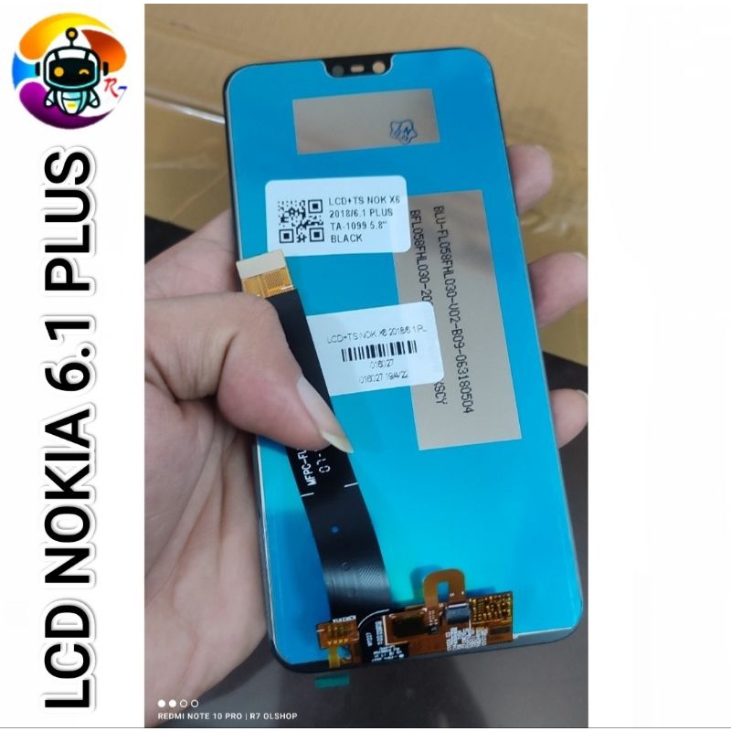 Lcd Nokia 6.1 Plus Fullset Black Touchscreen