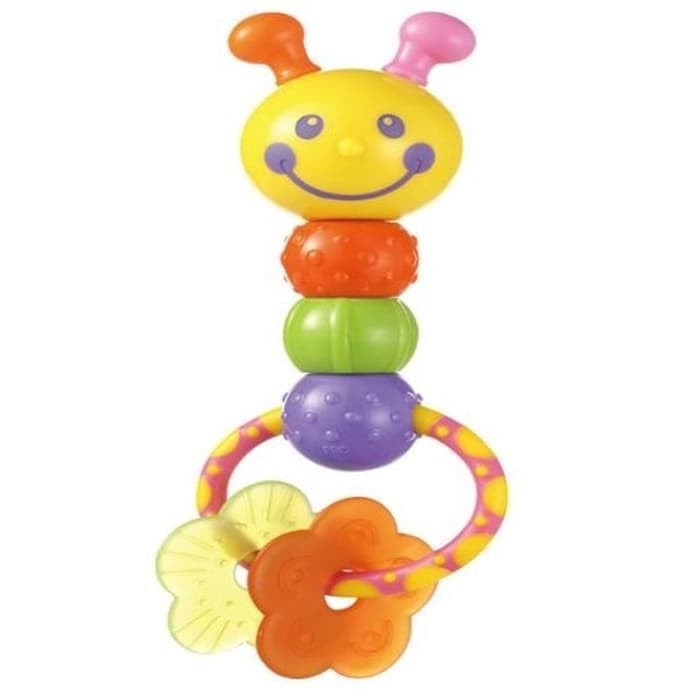 LITTLE GIANT Baby Worm Rattle &amp; Teether Baby Toys Mainan Teether Bayi