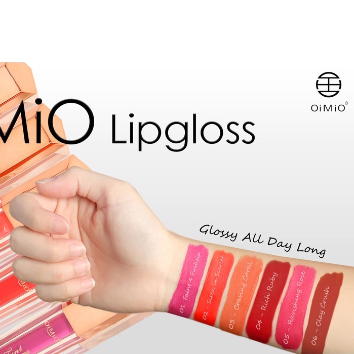 ⭐BAGUS⭐ OIMIO Lipgloss | Lipcream Glossy | Melembabkan Cosmetics