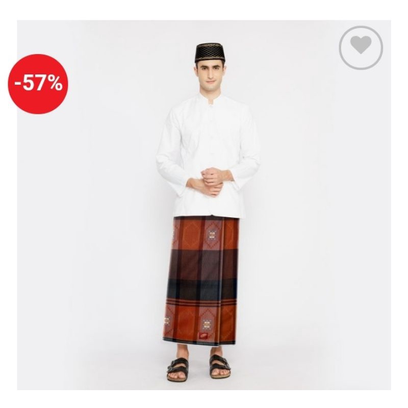 Sarung Atlas premium 770 songket coklat hitam