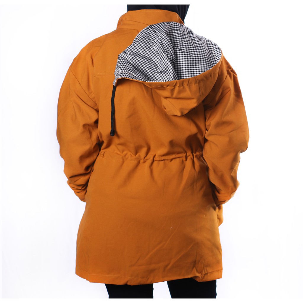 JEC Jaket Parka Wanita Acrilik Full Premium | Jaket Hijab | Polos | Kanvas | Jaket Gunung | Jacket