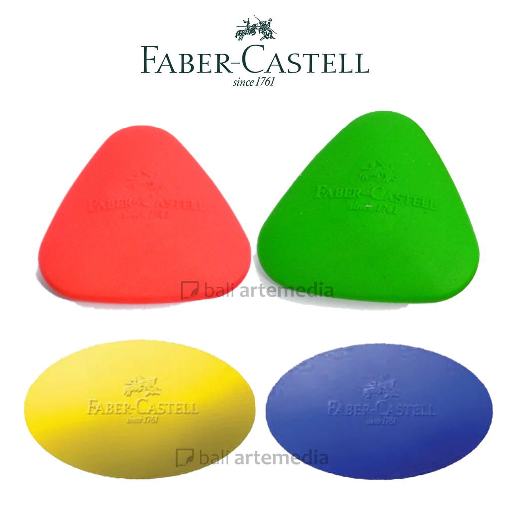 

Faber-Castell Grip Eraser Oval & Triangle in Polybag for Pencil & Crayon