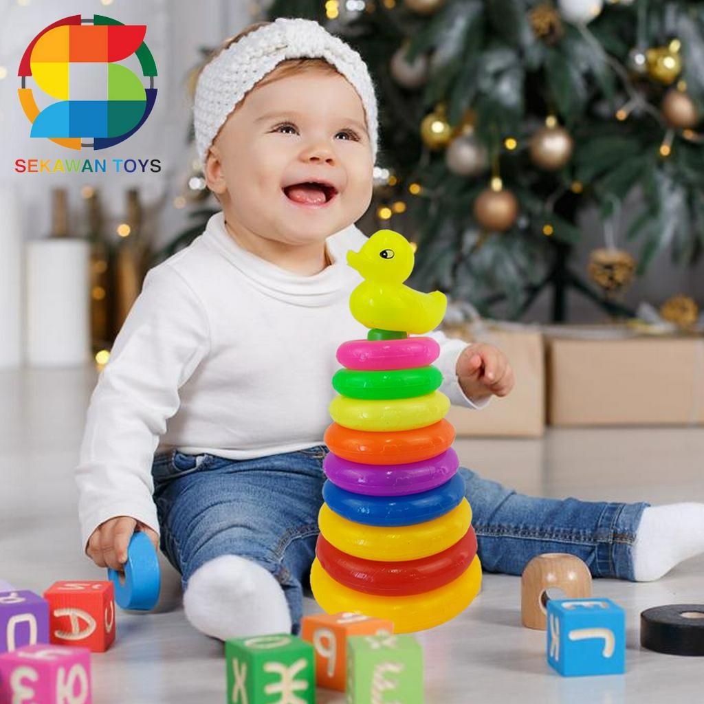 Mainan Edukasi Anak Ring Donat Susun / Mainan Ring Pile Up Cincin 9 ( 1609-9 )