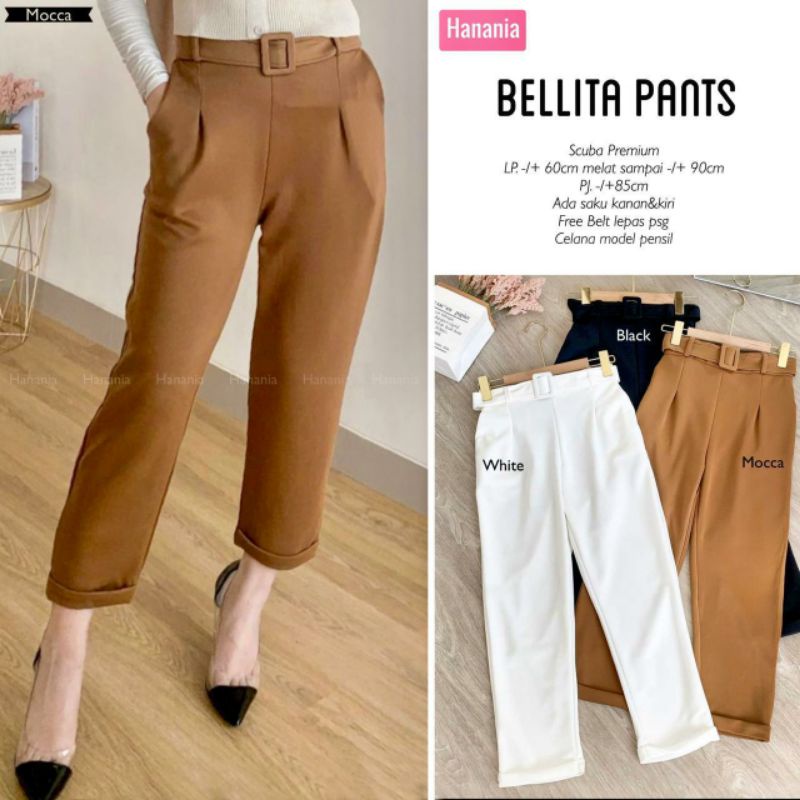 BELLITA PANTS CELANA PANJANG BAHAN  CELANA PANJANG WANITA TERLARIS