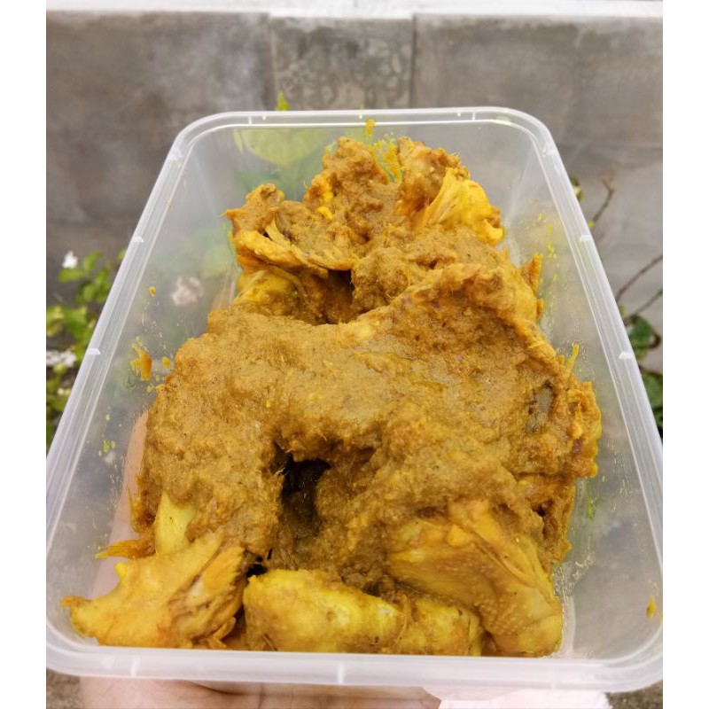 

Ayam ungkep extra bumbu lengkuas, paha ungkep, ati ungkep