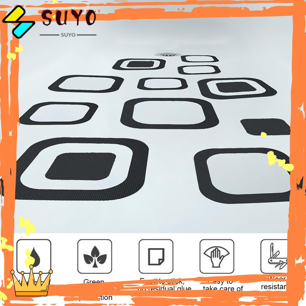 Suyo 12pcs / Set Stiker Lantai Kamar Mandi / Kolam Renang Anti Slip / Air