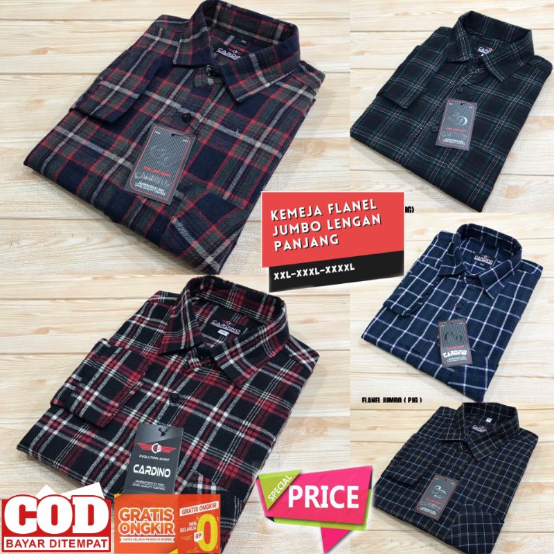 flanel pria jumbo panjang  XXL XXXL XXXXL - kemeja flanel big size lengan panjang premium - flanel jumbo lengan panjang import motif kotak kotak distro terbaru 2022 2xl 3xl 4xl