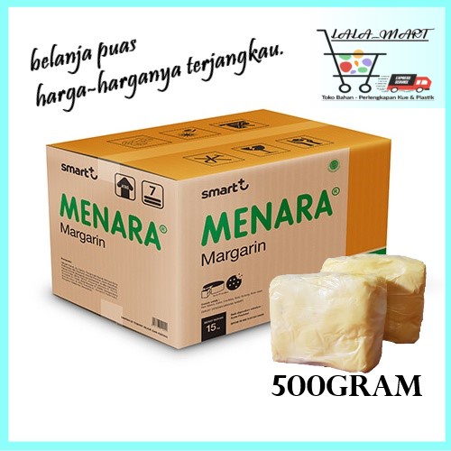 

Mentega kiloan Menara margarine repack 500 gram