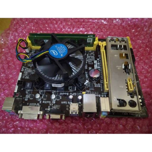 paket mainboard h81 i5 4590 ram 8gb fan asus gigabyte