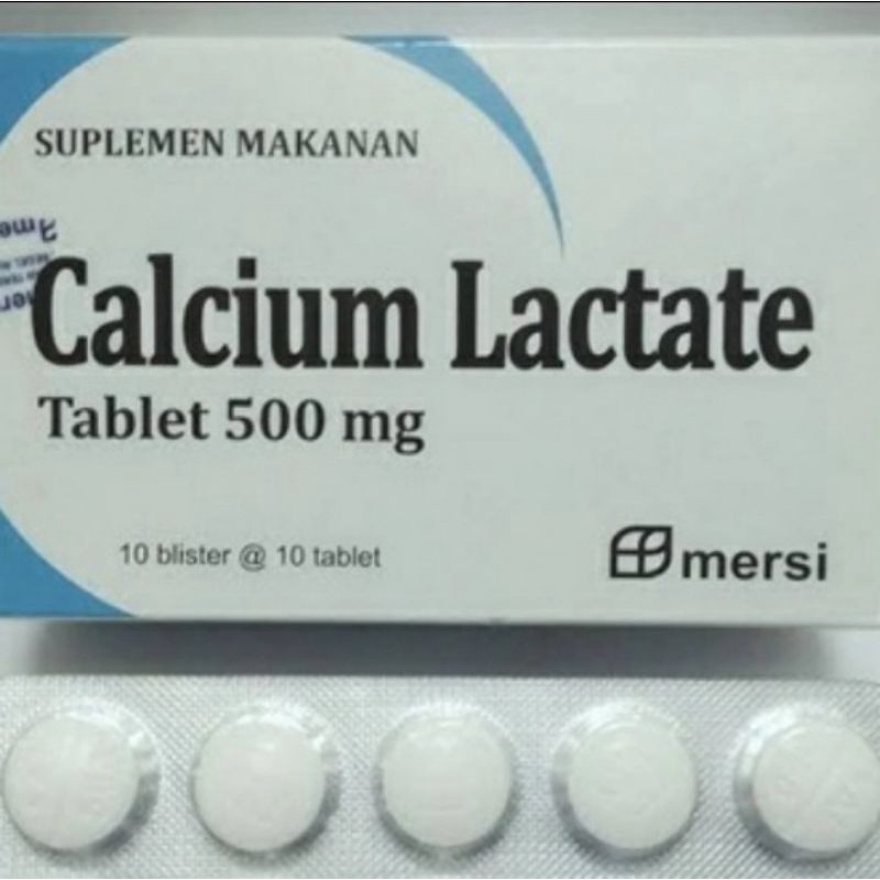 Calcium lactate 500mg Mersi (suplemen makanan) box