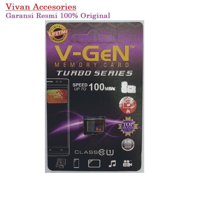 V-GEN Micro SD 8 GB Class10 Memory Card / VGEN 8GB Class 10 MicroSD