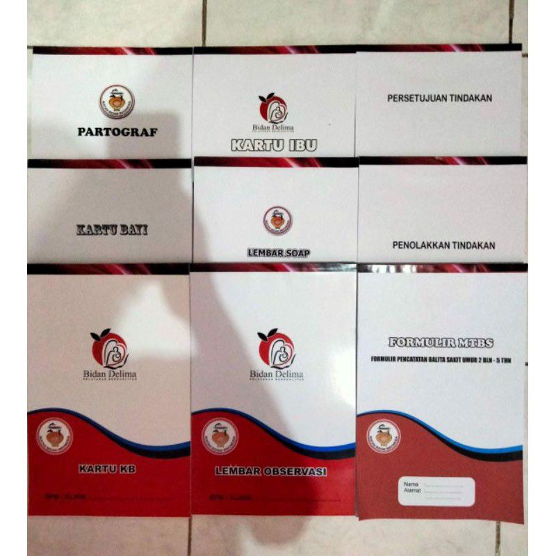 Buku Besar Bidan / Lembar Persetujuan tindakan, Penolakan Tindakan, Partograf, Buku SOAP