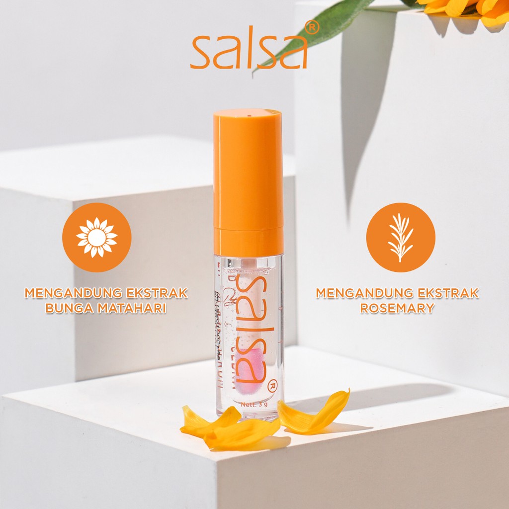 Salsa Serum Bibir Lip Glow lip gloss Pelembab menjadikan bibir pink natural Alami BPOM Original