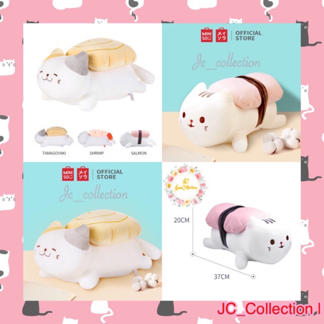 Ready Boneka sushi kucing Miniso