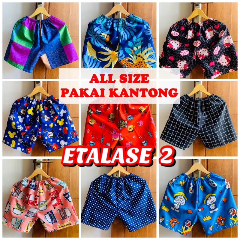 [AS 2] Celana Pendek ALLSIZE FIT TO 70 kg / Celana Kolor