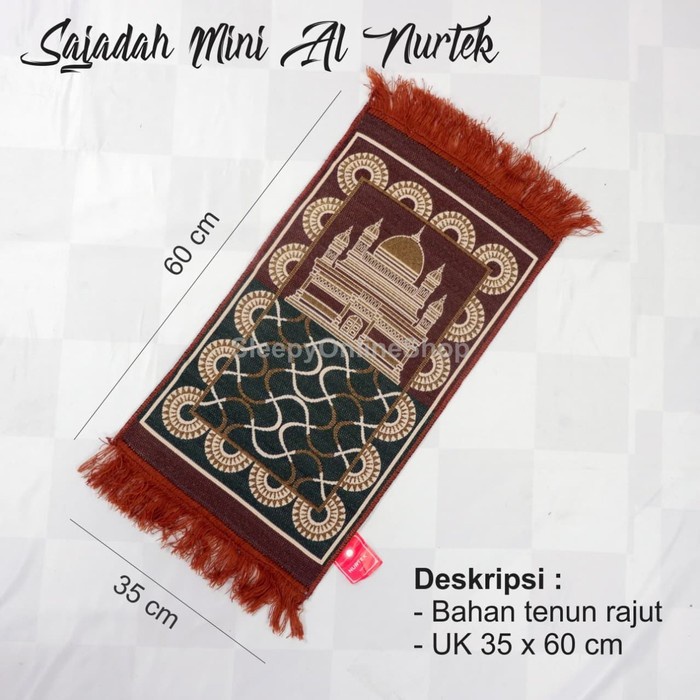 sajadah nurtex mini chenil sajadah turki kecil