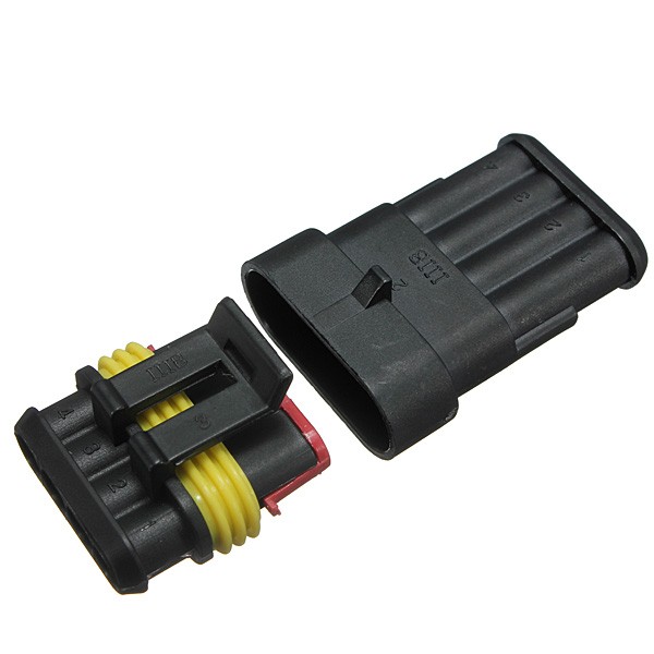 socket 4 Pin Waterproof/anti air mobil motor strum ikan/soket/konektor