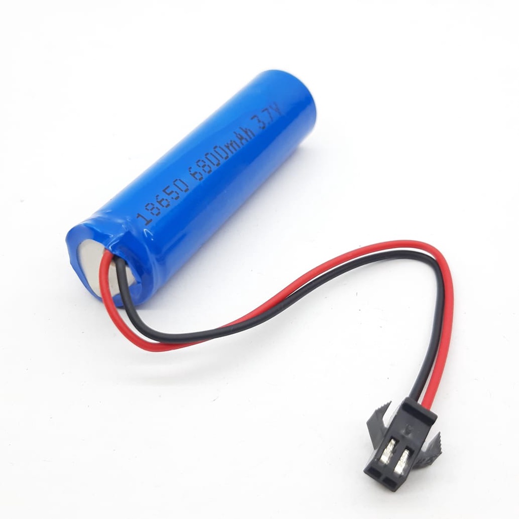 Charger RC + Baterai 18650 Soket Hitam 3.7V-6800mAh