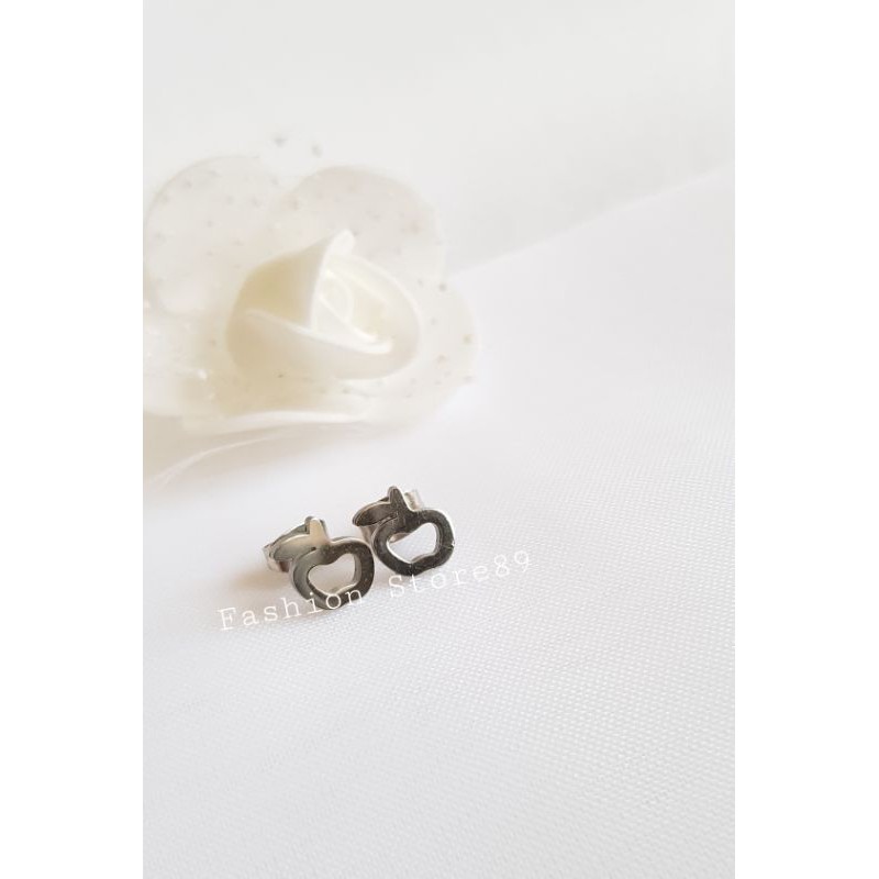 Anting tusuk apple titanium gold white import antikarat selamanya