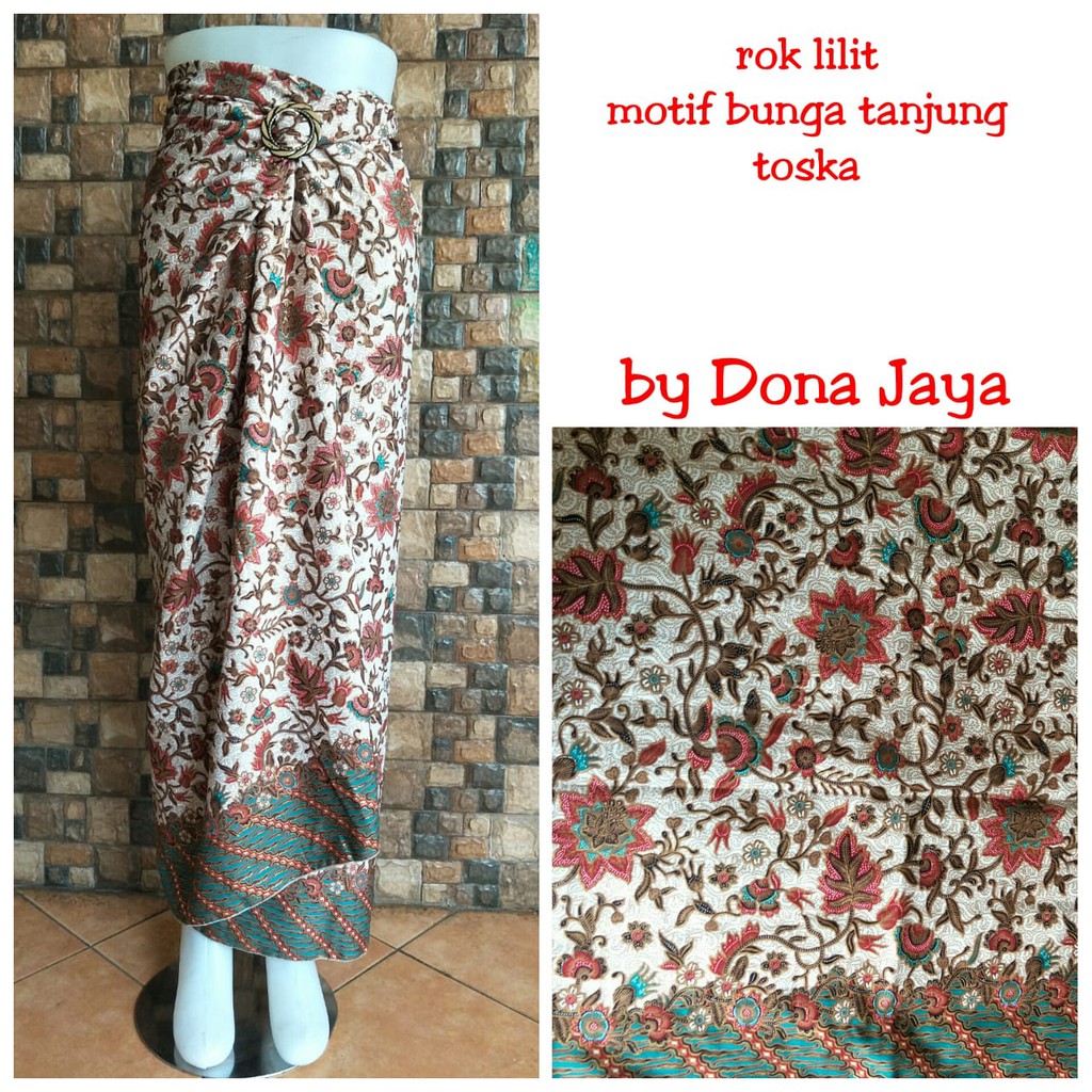 Fashion Batik Bawahan Kebaya Rok Lilit Bermotif Lilit