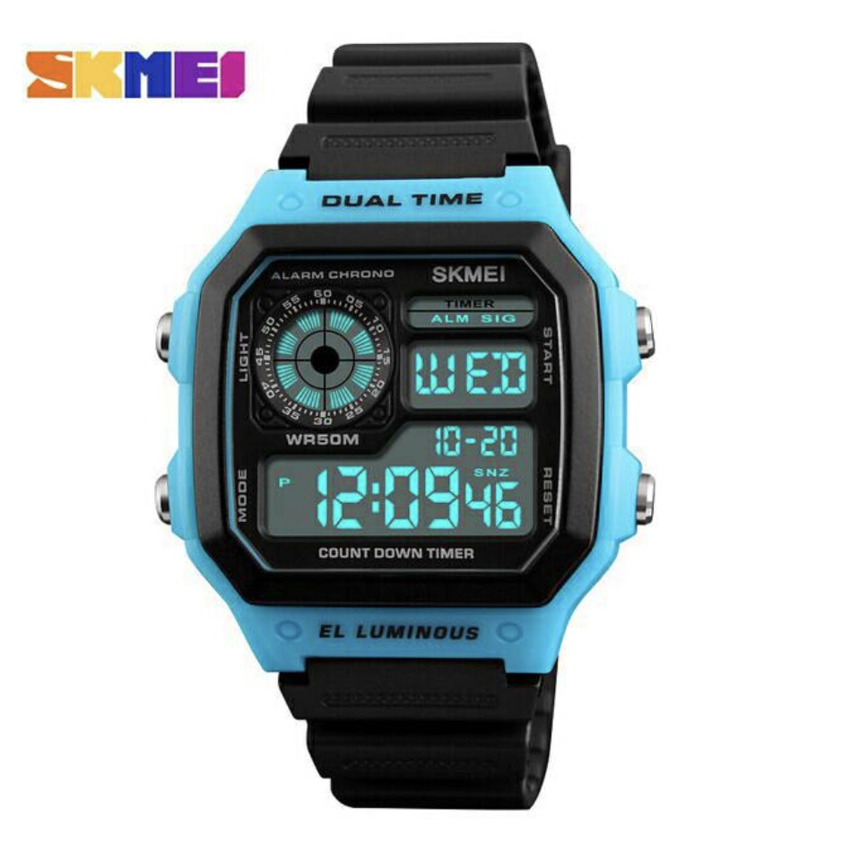 Jam Tangan Unisex SKMEI DG 1299 Digital Rubber Strap Original Skmei