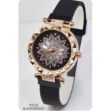 Jam Tangan wanita CH Polos rantai magnet premium ANTI AIR IMPORT