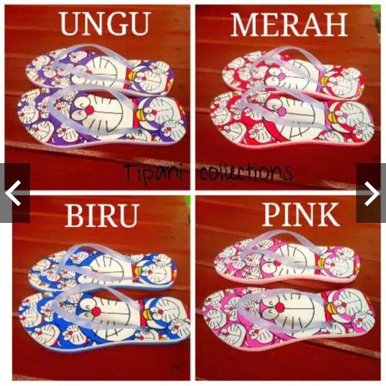 Dava Sandal Press Motif Doraemon Wanita