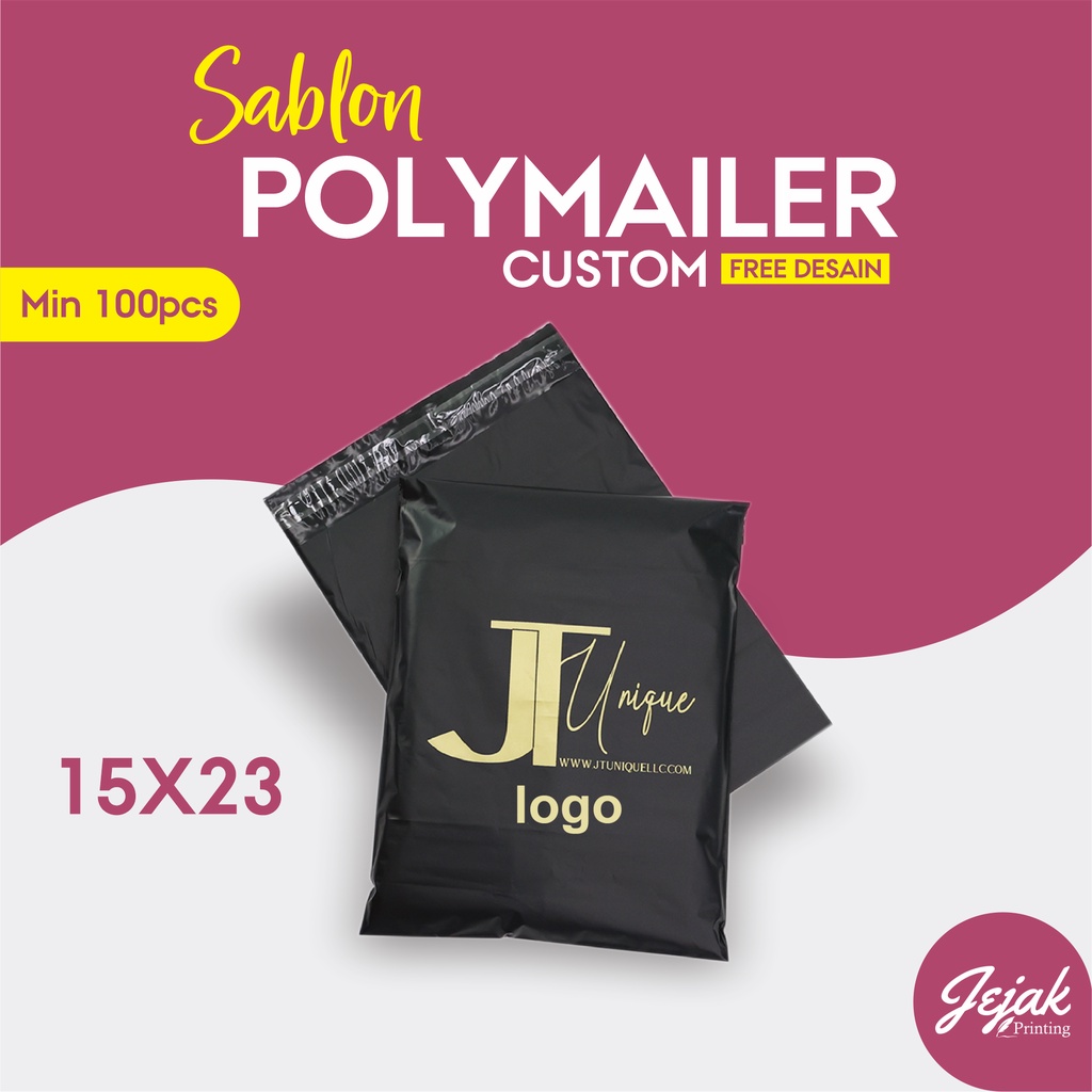 

Sablon Polymailer Custom Ukuran 15x25
