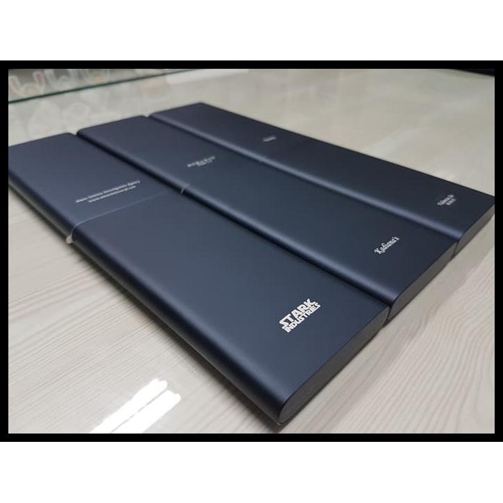 EKSLUSIF Xiaomi Powerbank Custom Engrave Name dan Messages Mi2i 2018 Edition - Hitam TERMURAH