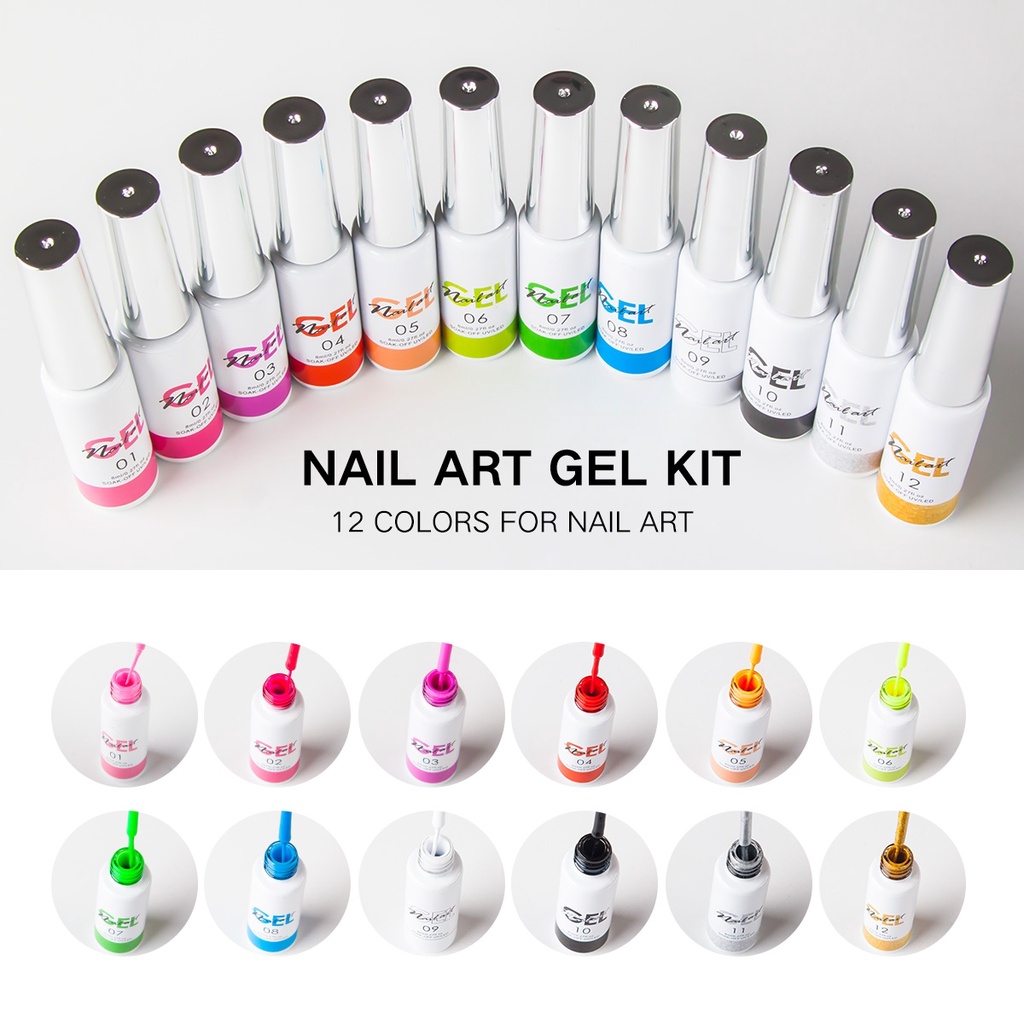 Nail Art Liner Gel Painting Set / UV Gel Painting Nail Art