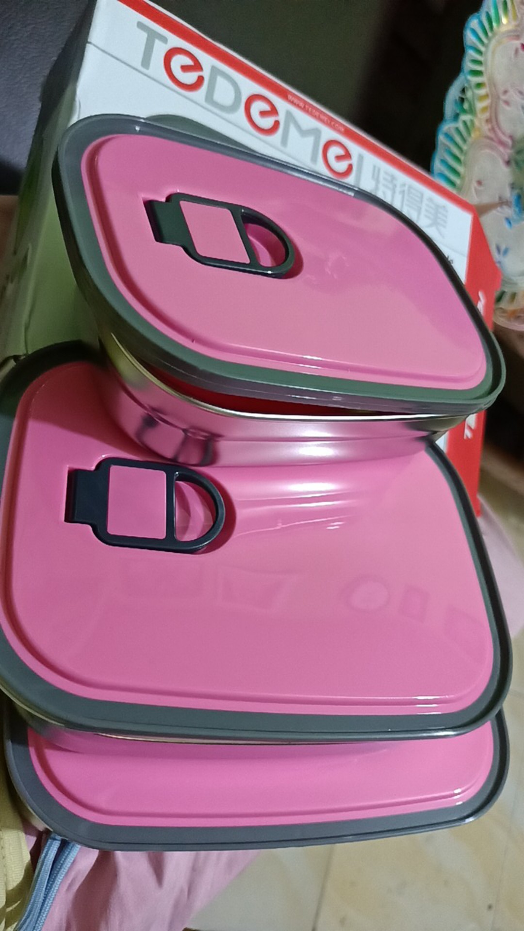 Joylife Lunch Box Tedemei 3pcs Stainless Steel Tempat Makan Food Container