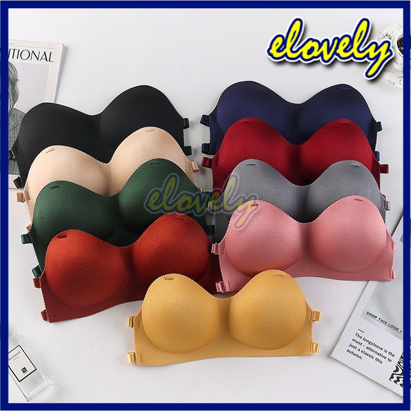 Elovely Bra Push Up Model Backless Bh Busa Tanpa Tali Kutang Tanpa Kawat Double Stripe | B003