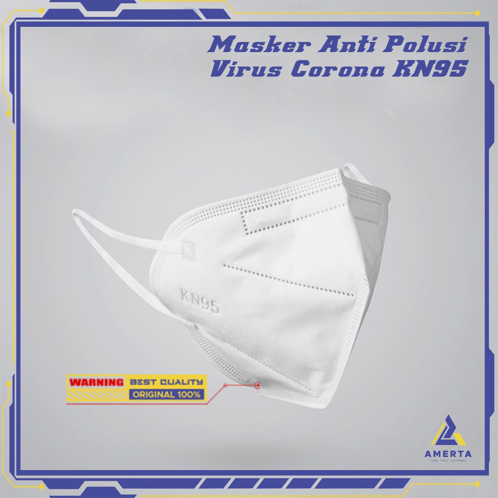 Masker Anti Polusi Virus Corona KN95 1 PCS ANHUI  White