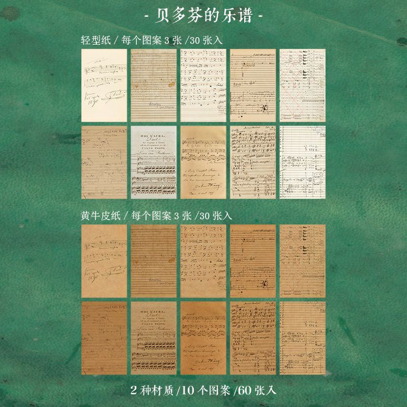 

60pcs / lot Kertas kraft Gaya vintage Untuk Dekorasi album Scrapbook