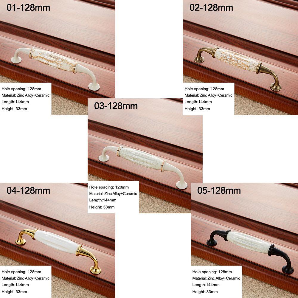 Handle Pintu Keramik Nanas Desain Retak Lemari Marmer Furniture Hardware Knob Laci