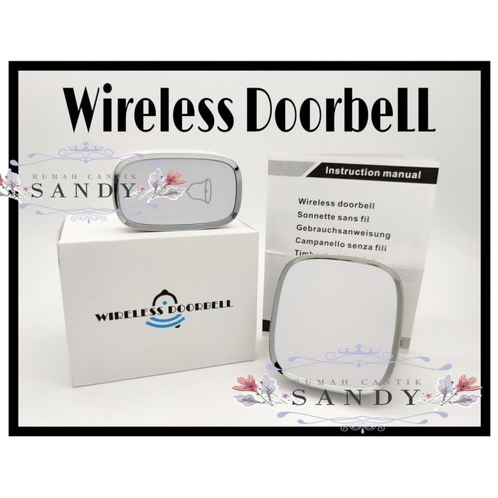 [COD] Wireless Door Bell IP44 Waterproof Bel Rumah Tanpa Kabel Anti Air Kuat dengan Suara Super Nyaring dan Sinyal Kuat