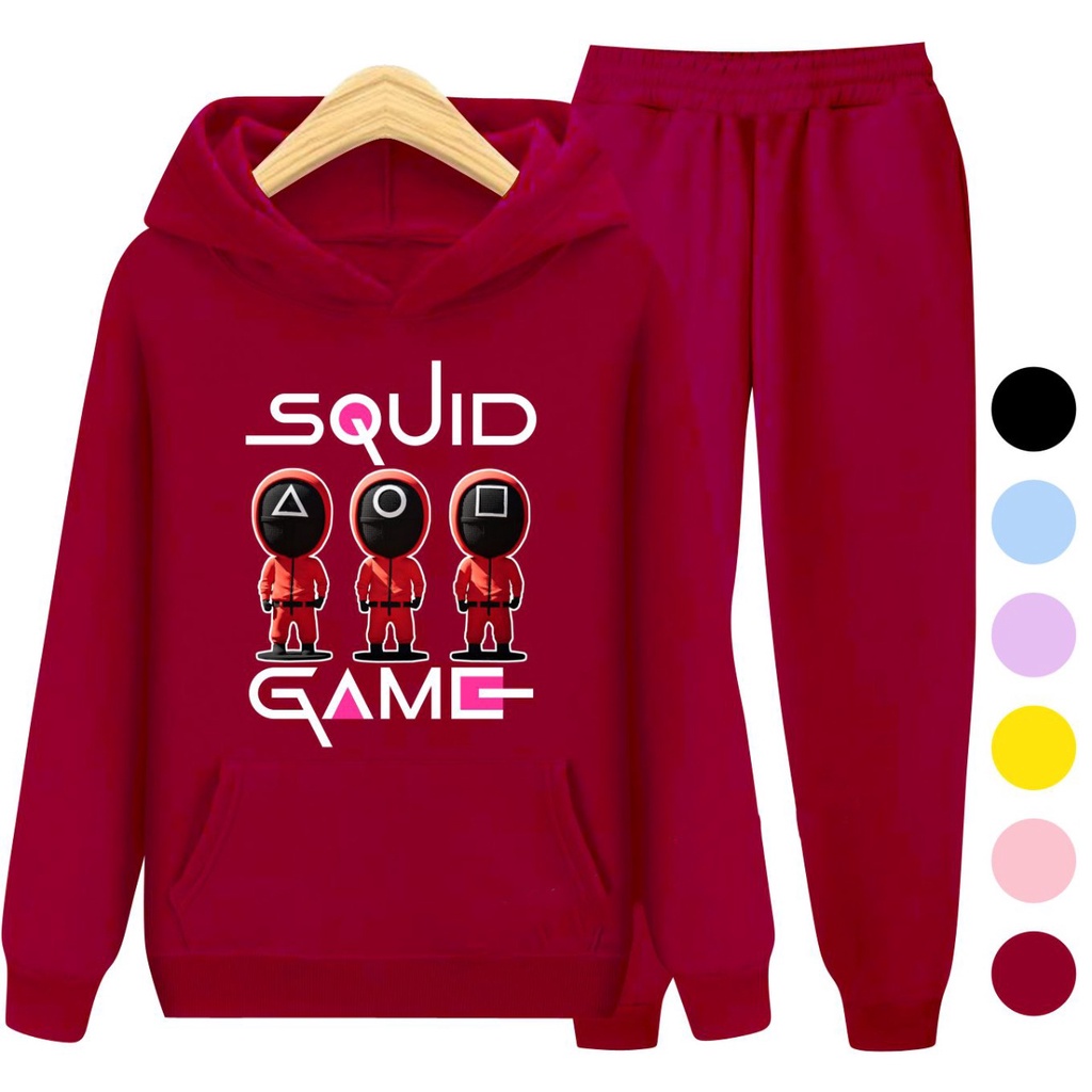 Setelan Anak Sweater Hoodie SQUID GAME / Sweater Anak Size S, M, XL , XXL