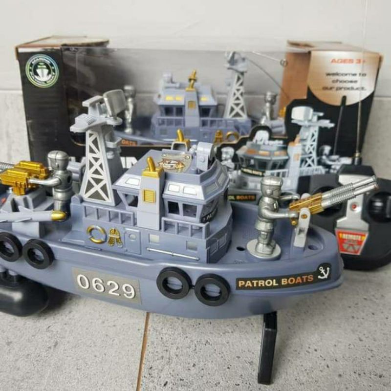 Mainan Remote Control Kapal Perang/ Perahu / Kapal Marine Boat Rc Kapal Rc Perahu