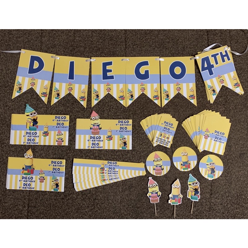 

Paket Printable Dessert Table / Label Ulang Tahun Minions