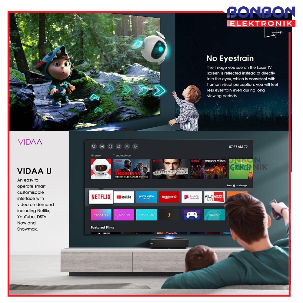 HISENSE 4K Smart Laser TV HE100L5F Ultra-short 100 Inch / 100L5F