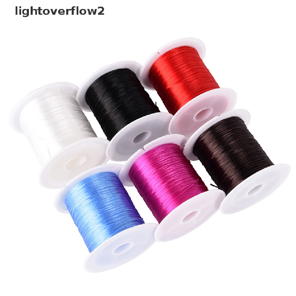 (lightoverflow2) Benang Elastis Kuat Diameter 1MM Untuk Membuat Gelang / Perhiasan DIY