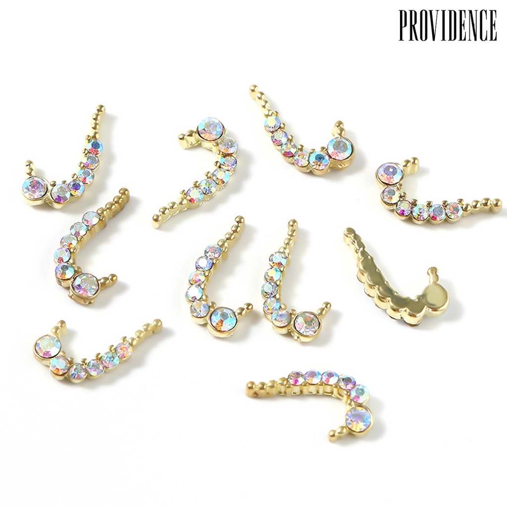 Providence 10Pcs Manicure Decoration DIY Easy to Apply Compact Nail Art Symmetrical Heart-shaped Alloy for Photography