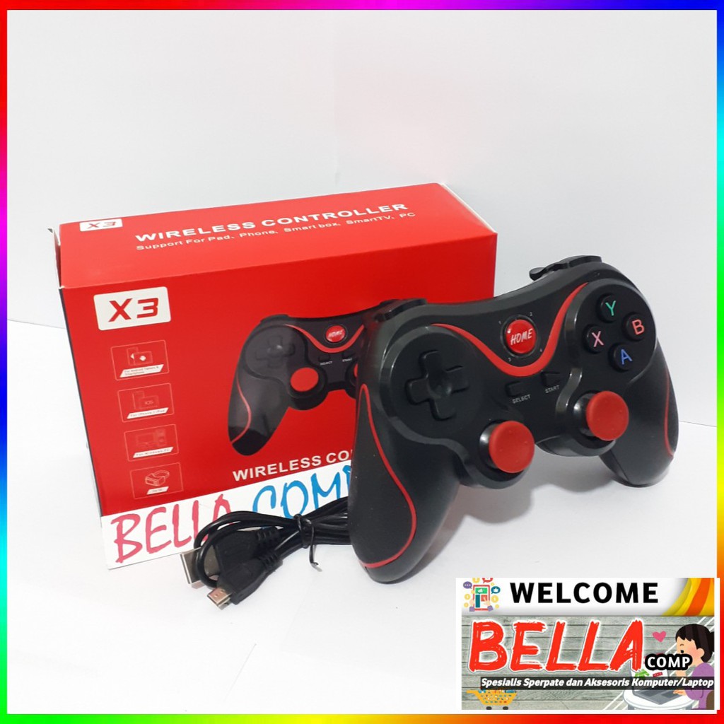 Joystick/Stick Gamepad Wireless X3 bluetooth For Android,TV Box, Smart TV,laptop,komputer