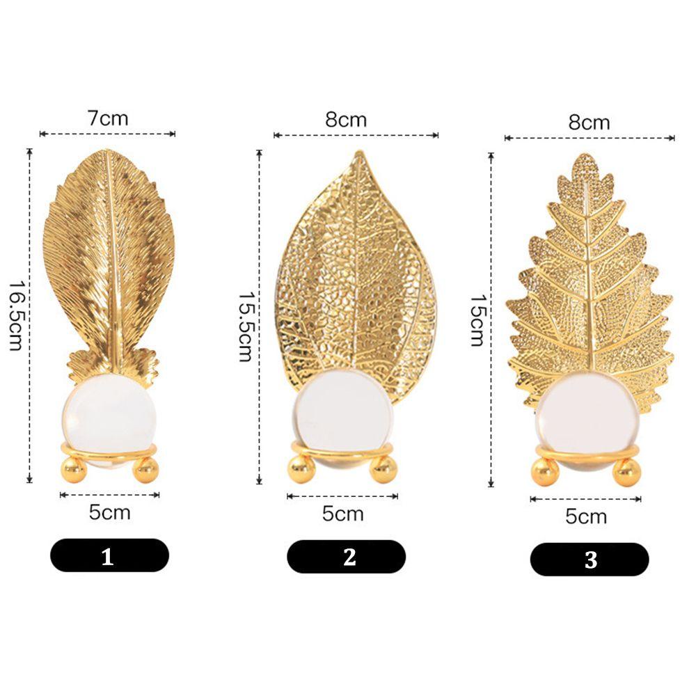 Ornamen Patung Daun Emas Gaya Modern Untuk Dekorasi Ruangan