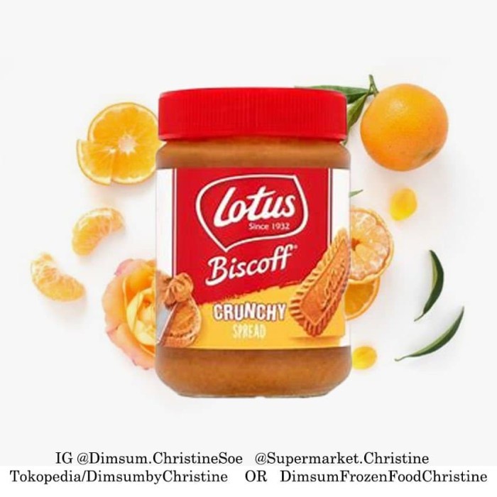 

LOTUS CRUNCHY JAM SPREAD BISCOFF 400 GR