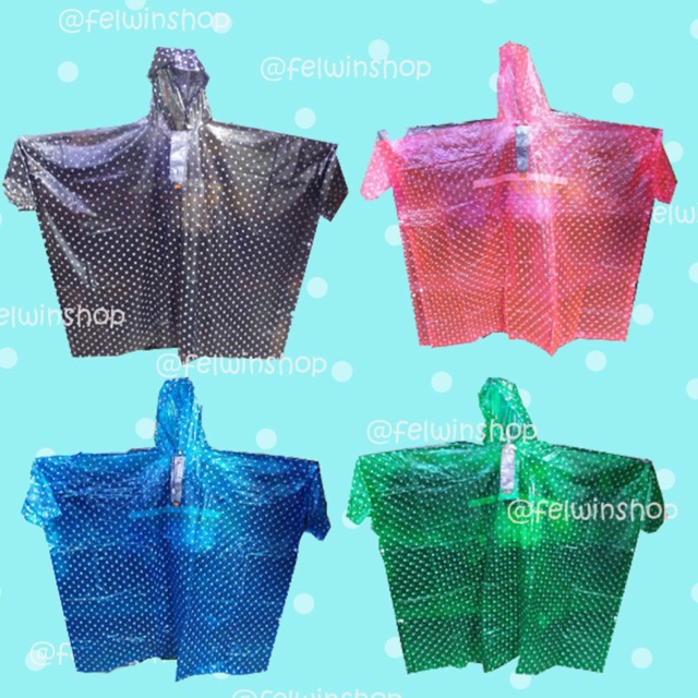 Jas Hujan Ponco / Poncho Lengan Polkadot - Elmondo 713 HARGA PROMO