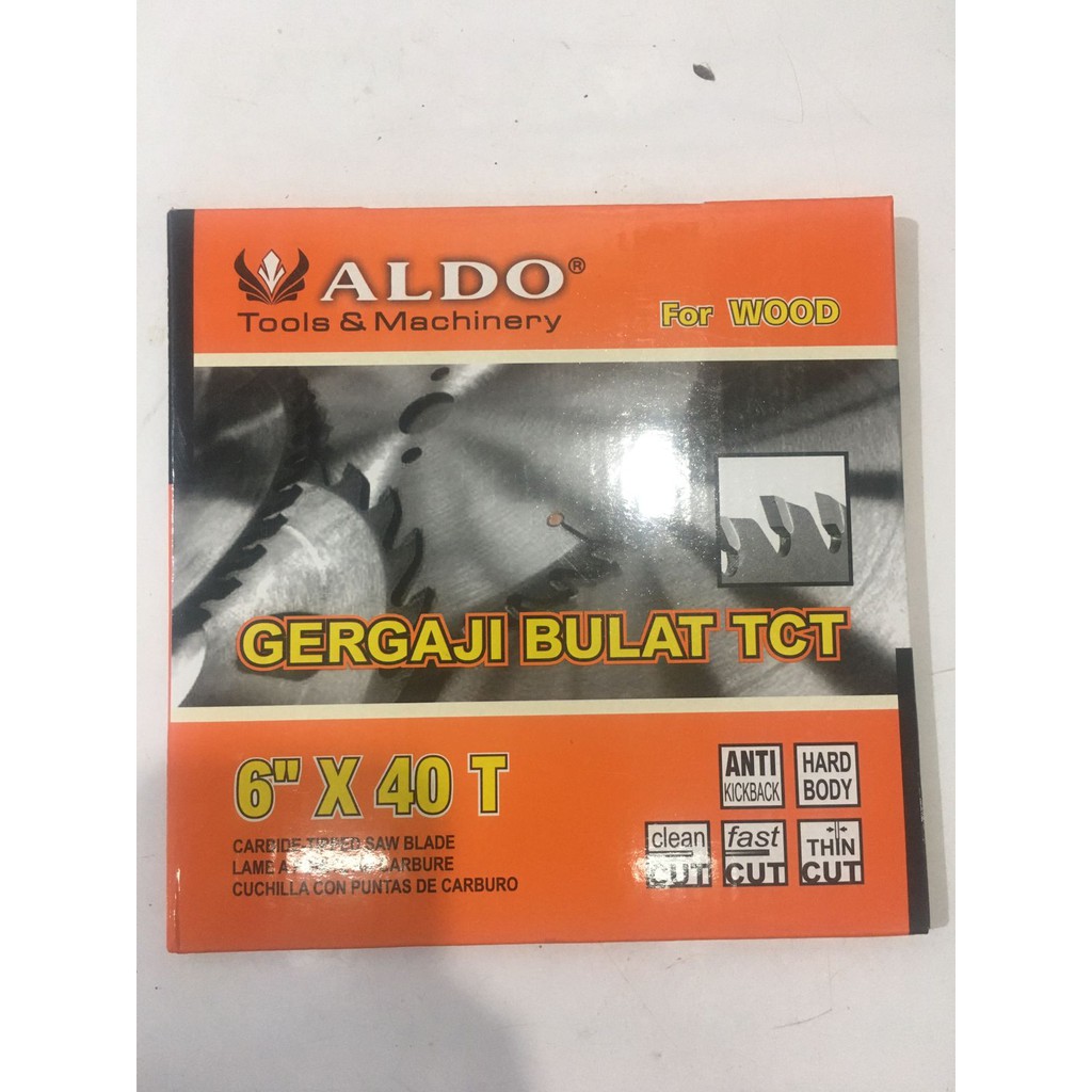 ALDO mata gergaji circular saw 6 in inch 40t 20 mm kayu circle ryu