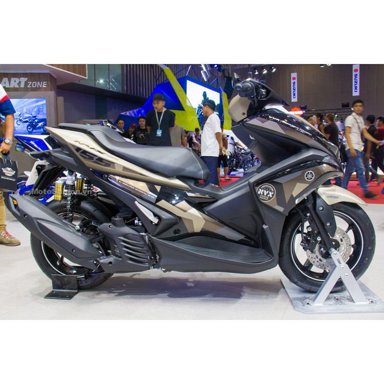 decal aerox army elegant thailand / sticker motor aerox black army fullbody / custom aerox 155