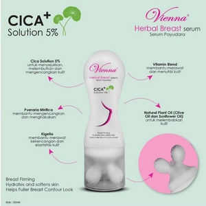 ⭐BAGUS⭐ [Roller] VIENNA Herbal Breast Serum Cica+ Solution 5% Roller 120ml | Herbal Breast Serum | Serum Perawatan Payudara